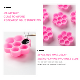 100 PCS Flower-Shaped Glue Cup