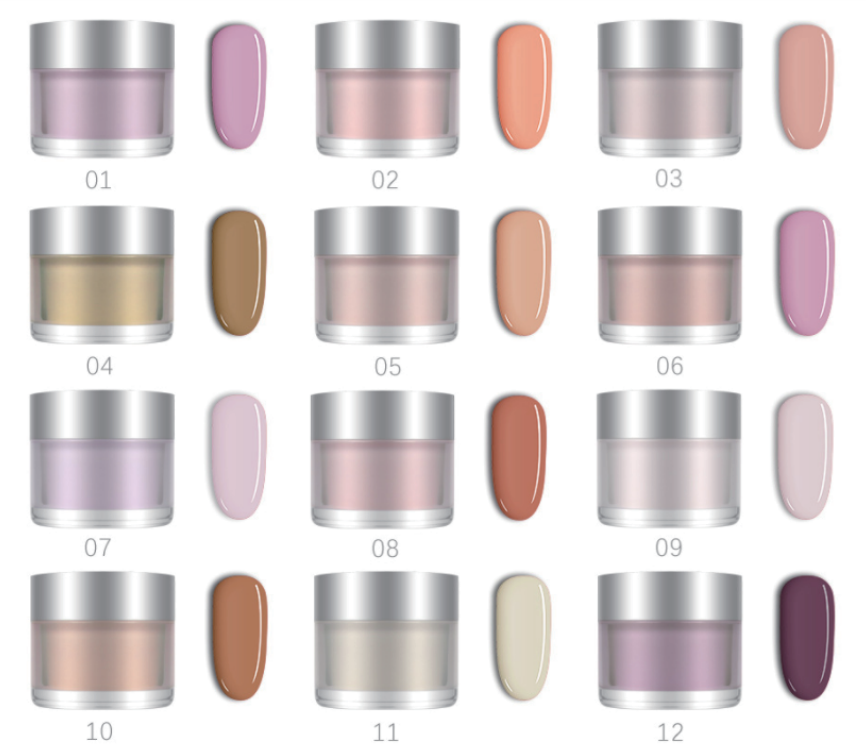 Jomay 12 Color Mirror Diamond Acrylic Nail Powder